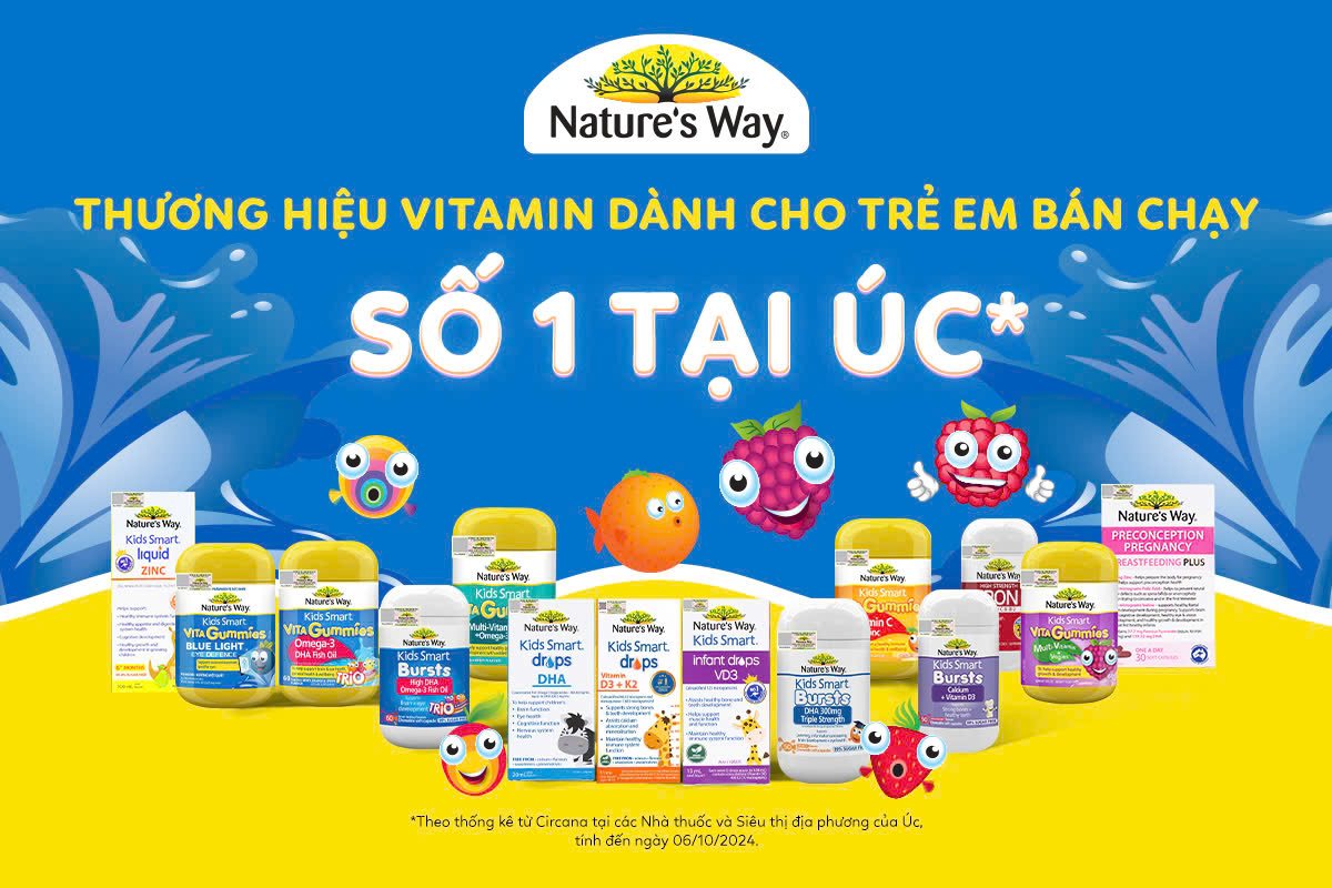 Nature's Way - Thương hiệu Vitamin dành cho trẻ em bán chạy số 1 tại Úc