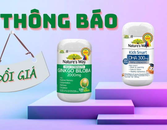 Thông báo: Điều chỉnh giá một số sản phẩm đến từ thương hiệu Nature’s Way – Úc