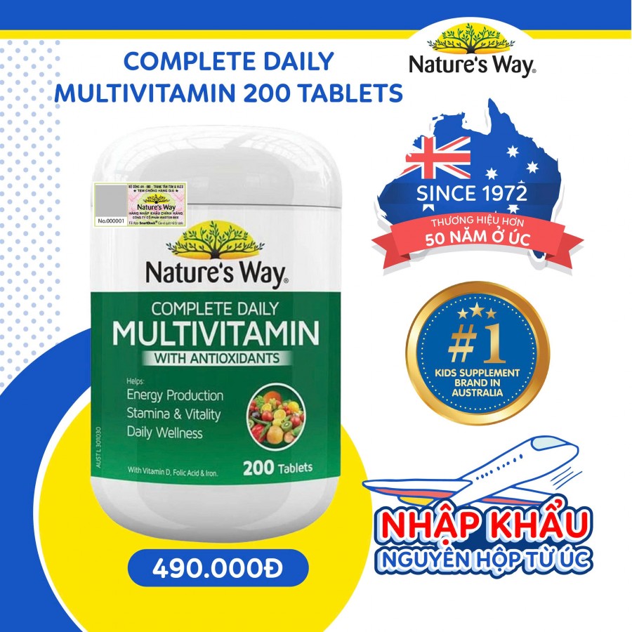 Nature’s Way Complete Daily Multivitamin - Bổ sung Vitamin và khoáng chất (200 viên)