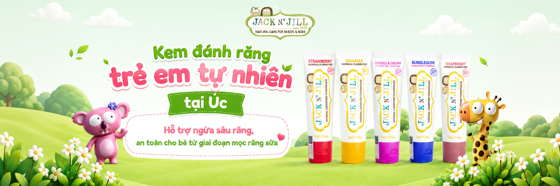 Jack N' JIll - Kem đánh răng tự nhiên số 1 tại Úc